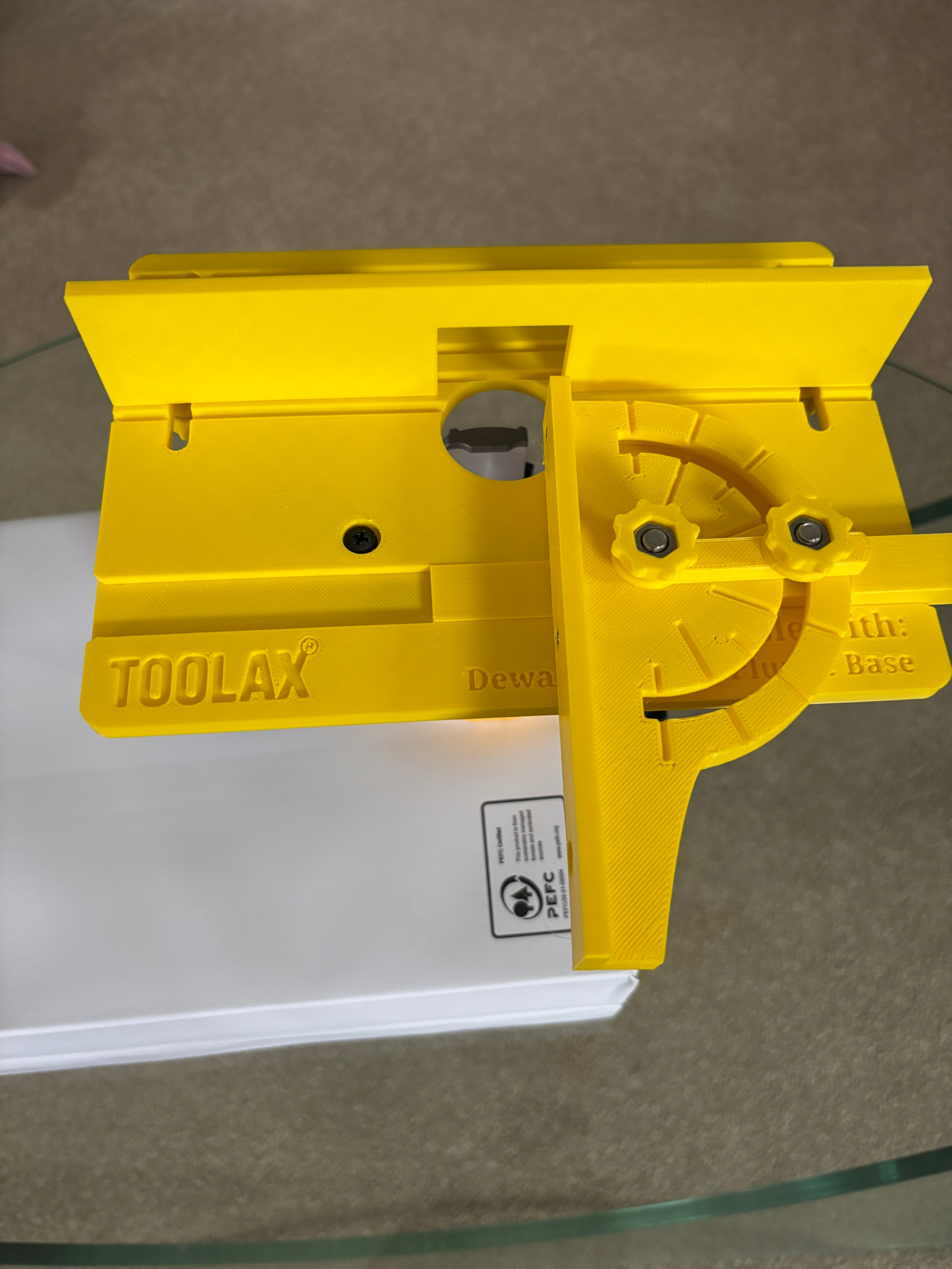 TOOLAX Mini Bench Top Router Table with Angle/Fence Guide for Dewalt DCW604 D26203 D26204 via D262004 Plunge Base