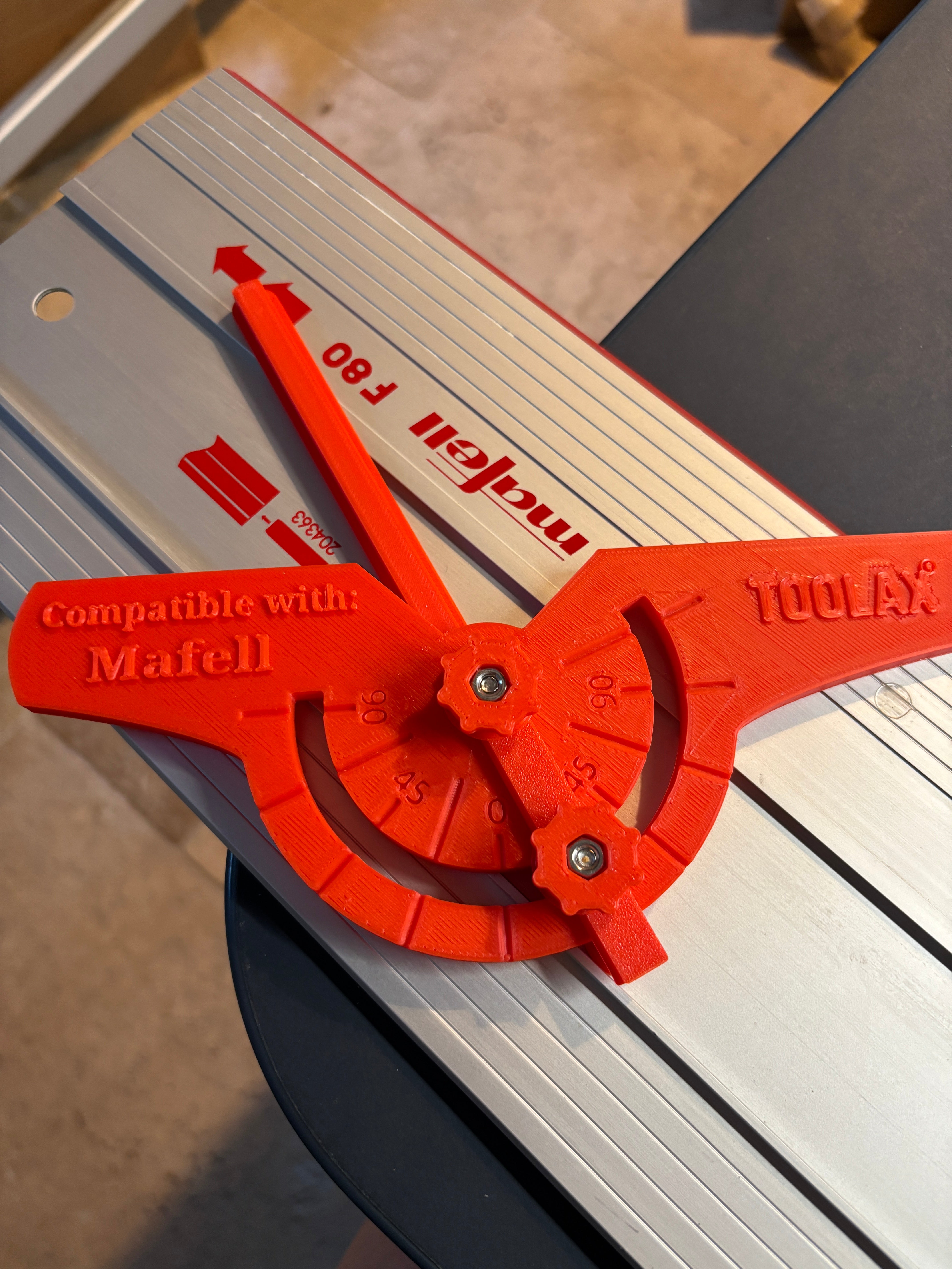 TOOLAX Fully Variable Adjustable Angle Guide Rail Fence Attachment for ...