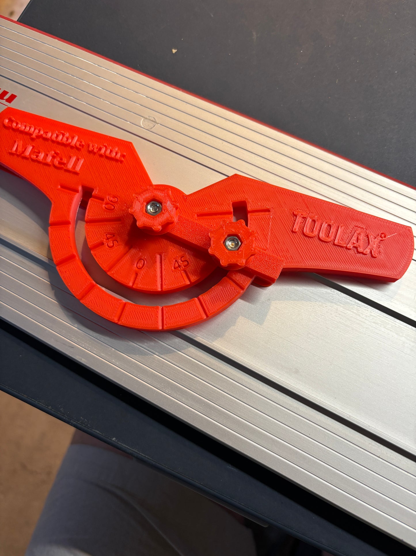 TOOLAX Fully Variable Adjustable Angle Guide Rail Fence Attachment for Mafell Guide Rails