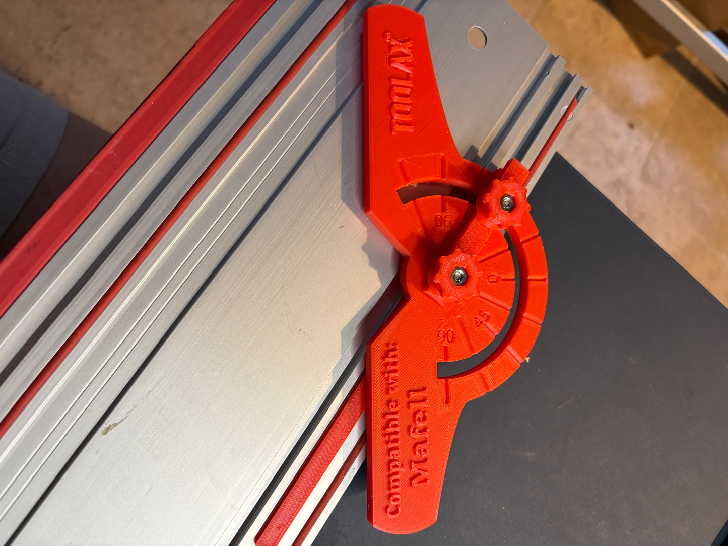 TOOLAX Fully Variable Adjustable Angle Guide Rail Fence Attachment for Mafell Guide Rails