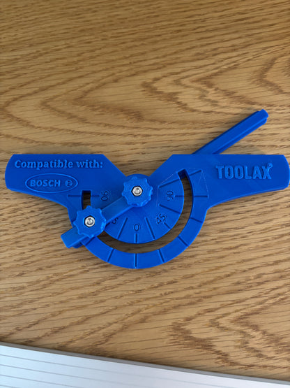 TOOLAX Fully Variable Adjustable Angle Guide Rail Fence Attachment for Bosch Guide Rails