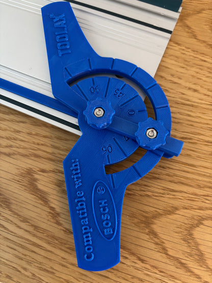 TOOLAX Fully Variable Adjustable Angle Guide Rail Fence Attachment for Bosch Guide Rails