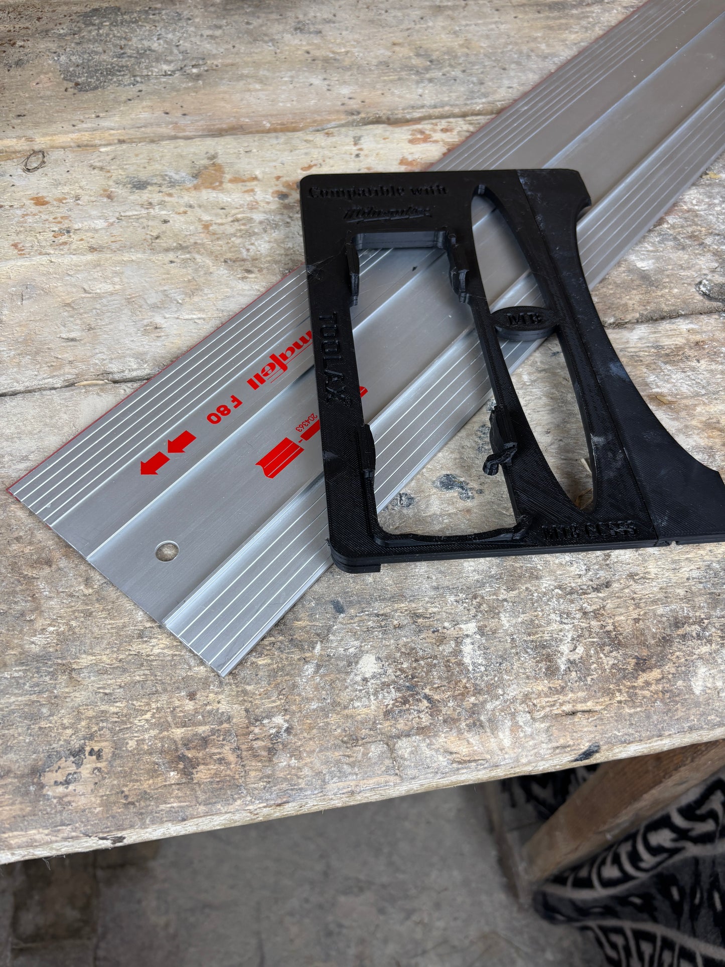 TOOLAX adaptor for Milwaukee M18 CCS55 Adaptor base / Skid plate for Circular Saw to fit Mafell Guide rail