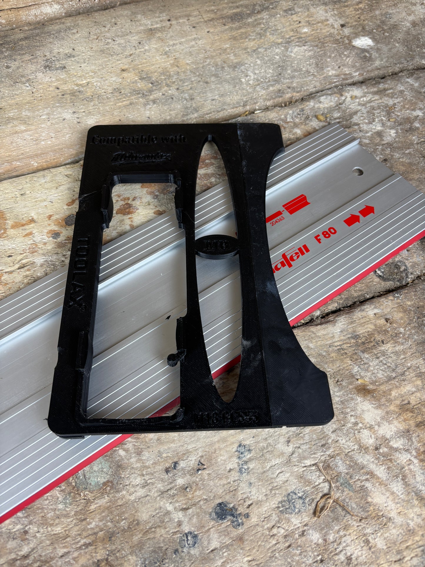 TOOLAX adaptor for Milwaukee M18 CCS55 Adaptor base / Skid plate for Circular Saw to fit Mafell Guide rail