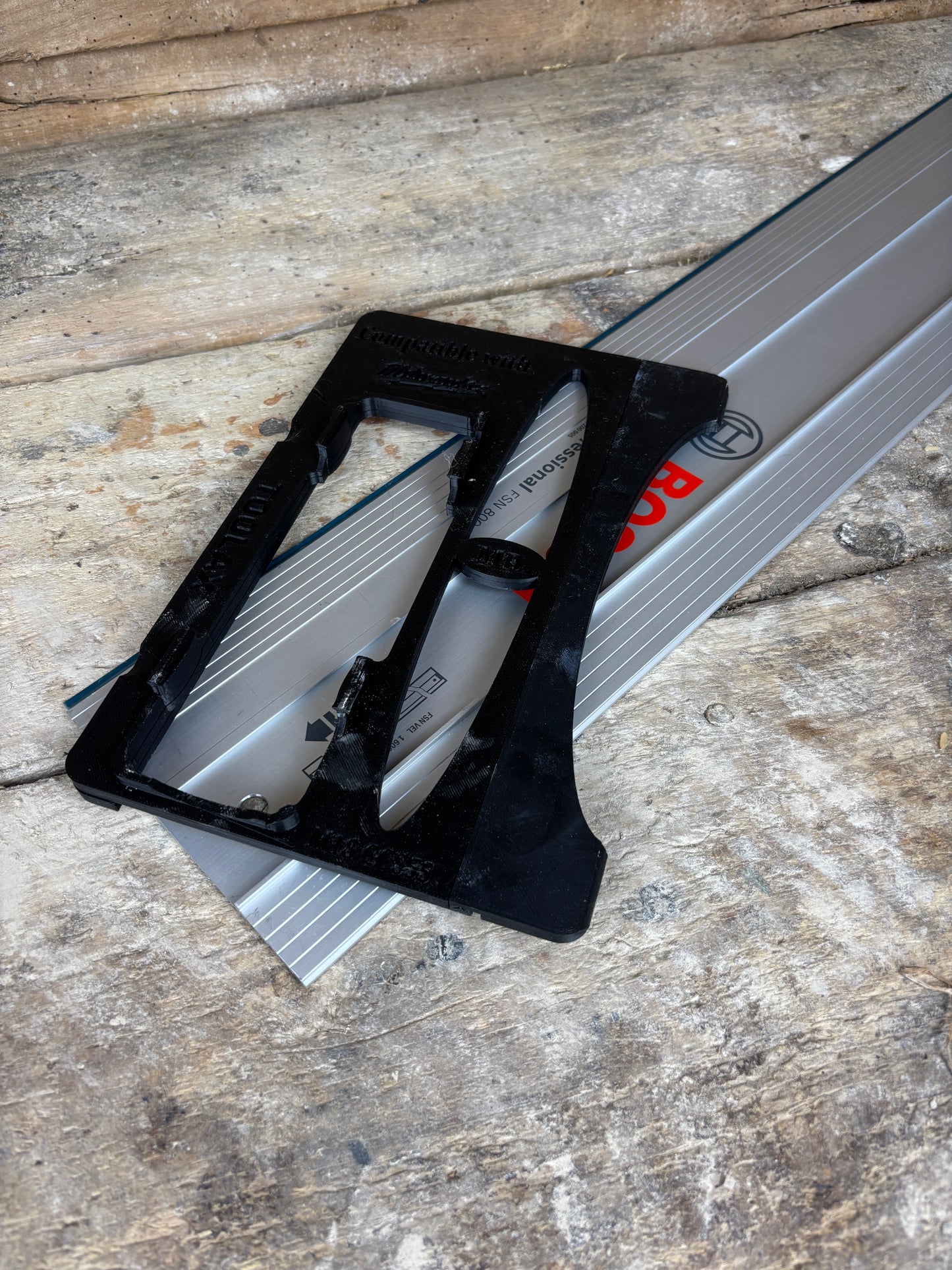 TOOLAX adaptor for Milwaukee M18 CCS55 Adaptor base / Skid plate for Circular Saw to fit Bosch Guide rail