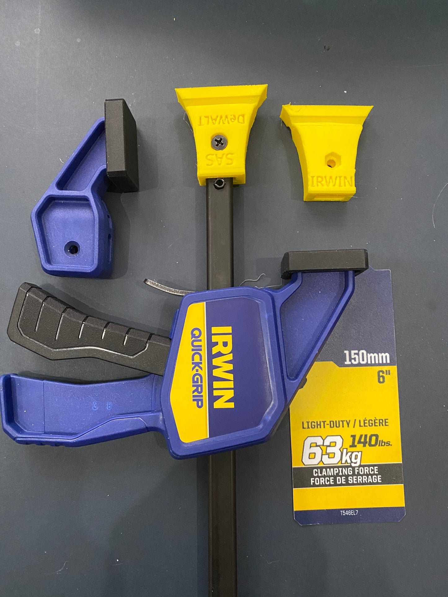 DeWalt track Saw guide rail clamp feet (PK 2) - For Irwin Quick Grip