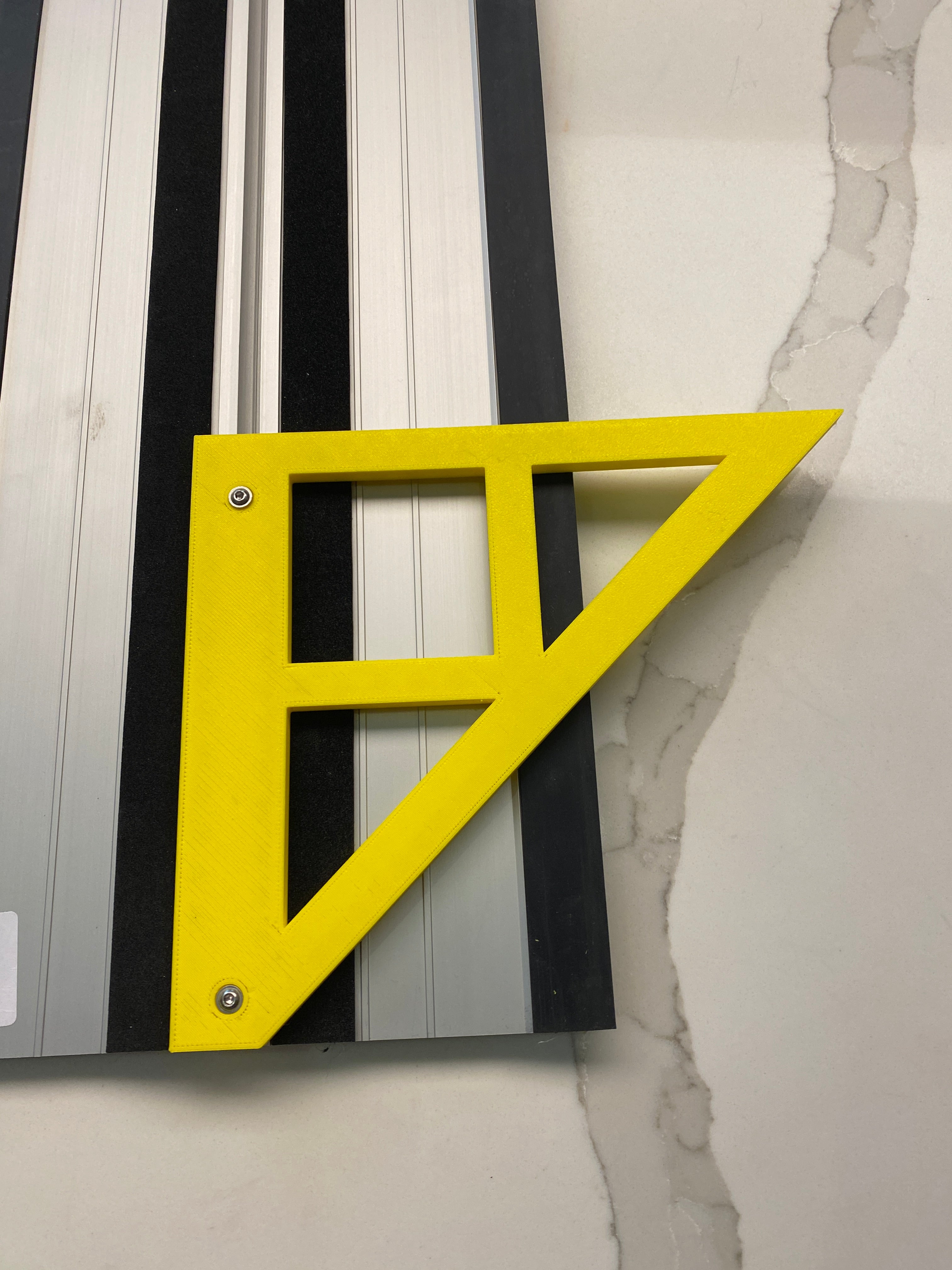 TOOLAX Large 45 & 90 Degree Fixed Set Angle Bevel Guide Rail Stop- Fence to fit Dewalt Guide Rail