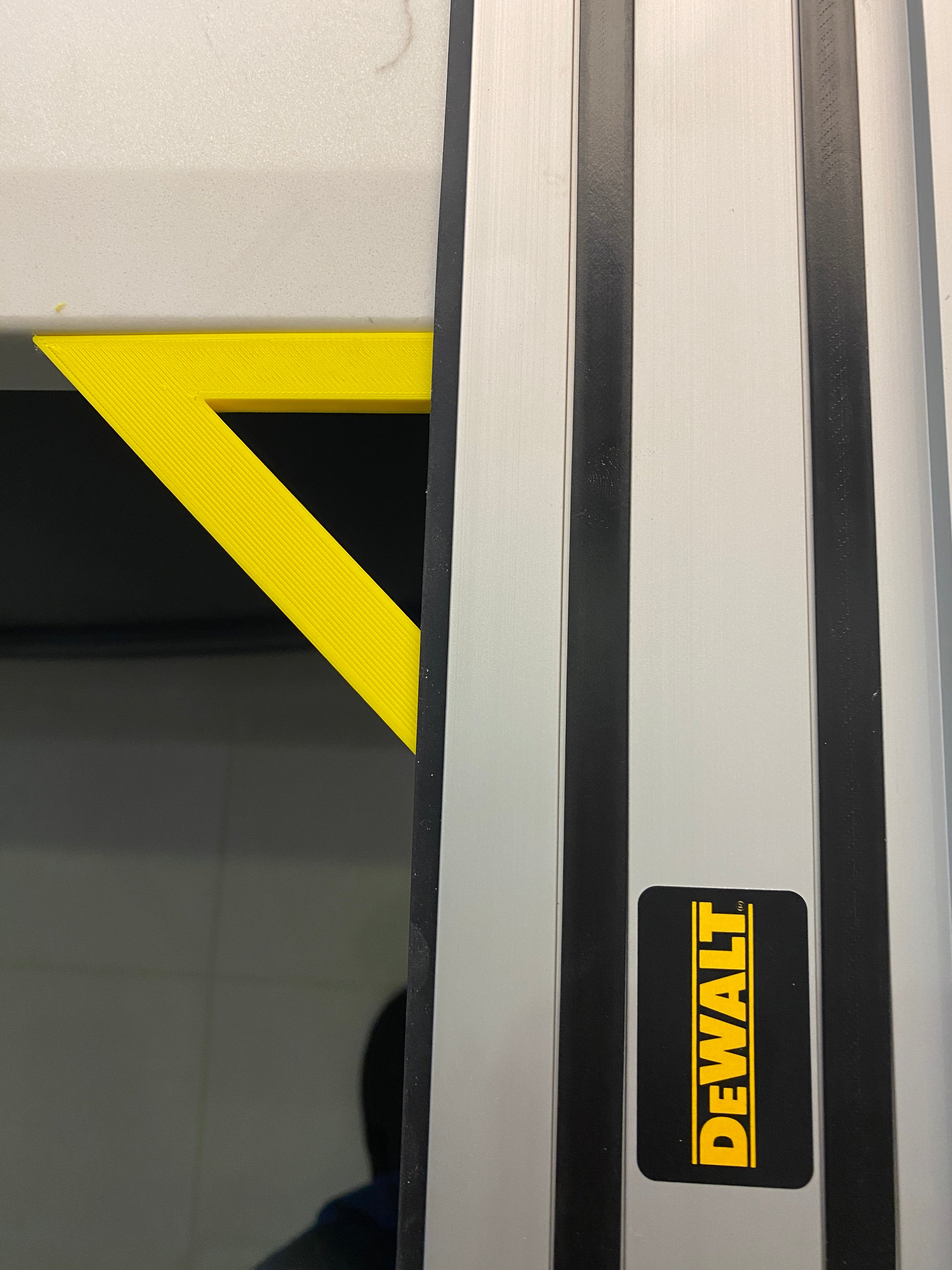 TOOLAX Large 45 & 90 Degree Fixed Set Angle Bevel Guide Rail Stop- Fence to fit Dewalt Guide Rail