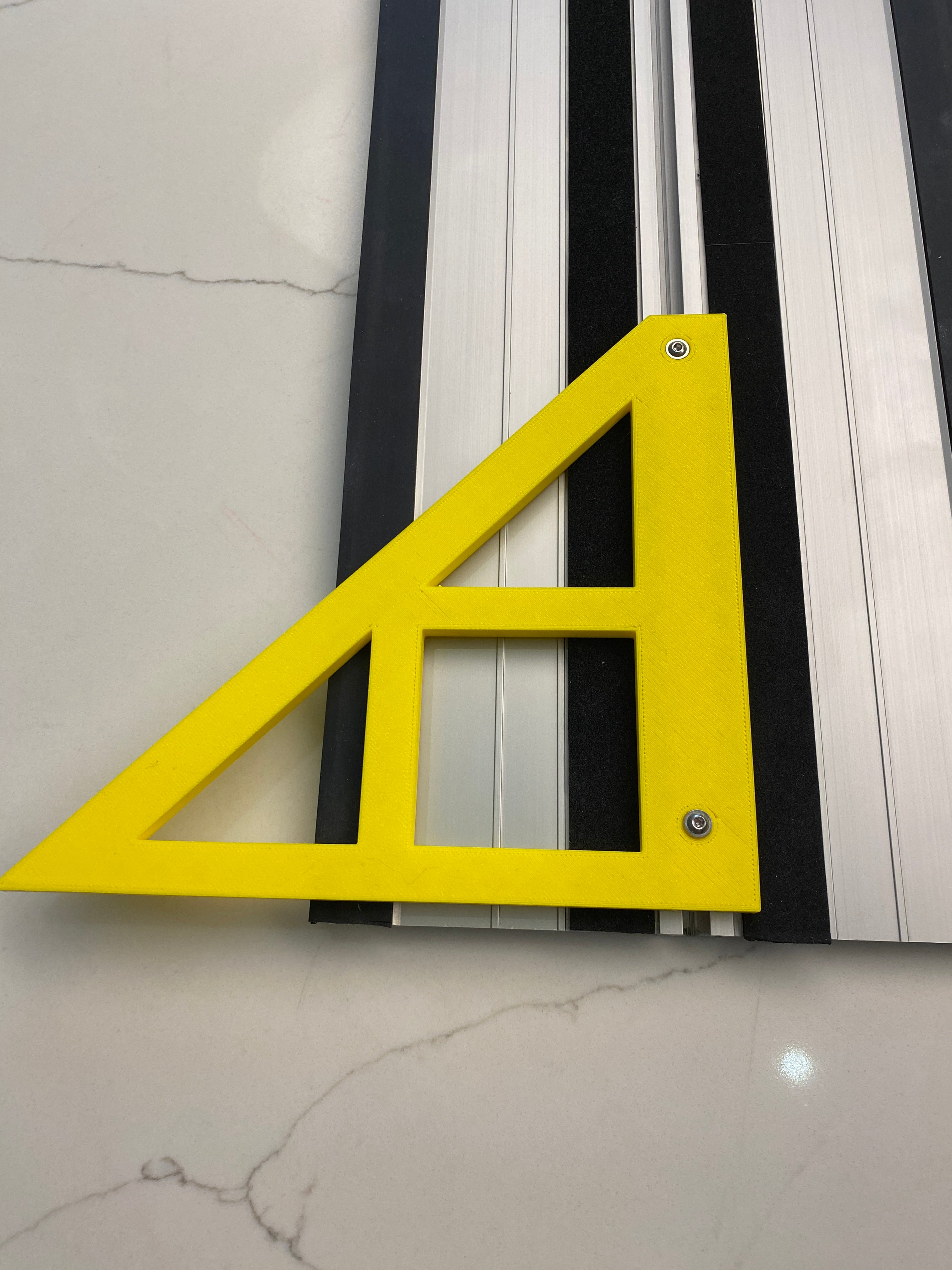 TOOLAX Large 45 & 90 Degree Fixed Set Angle Bevel Guide Rail Stop- Fence to fit Dewalt Guide Rail