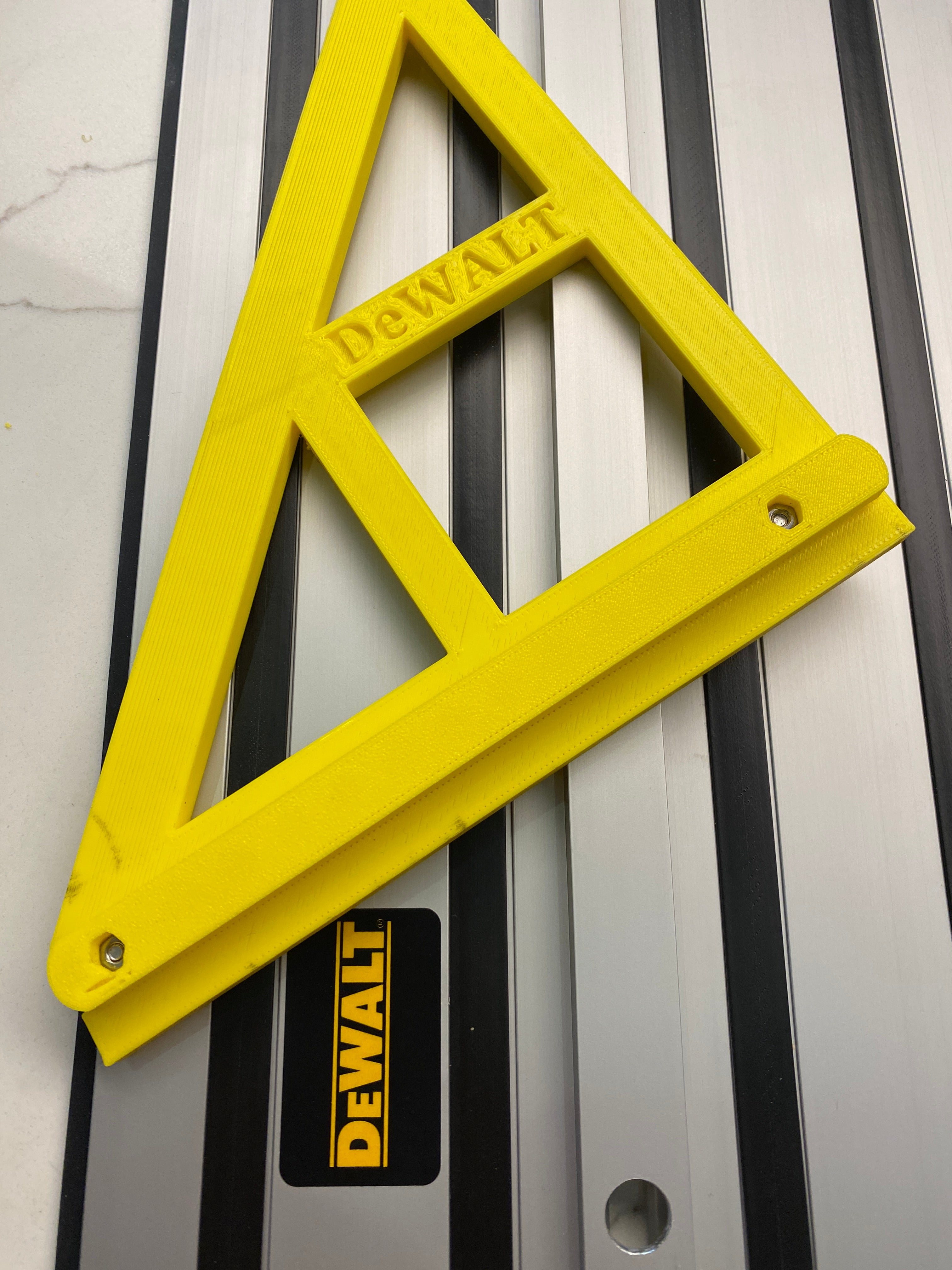 TOOLAX Large 45 & 90 Degree Fixed Set Angle Bevel Guide Rail Stop- Fence to fit Dewalt Guide Rail