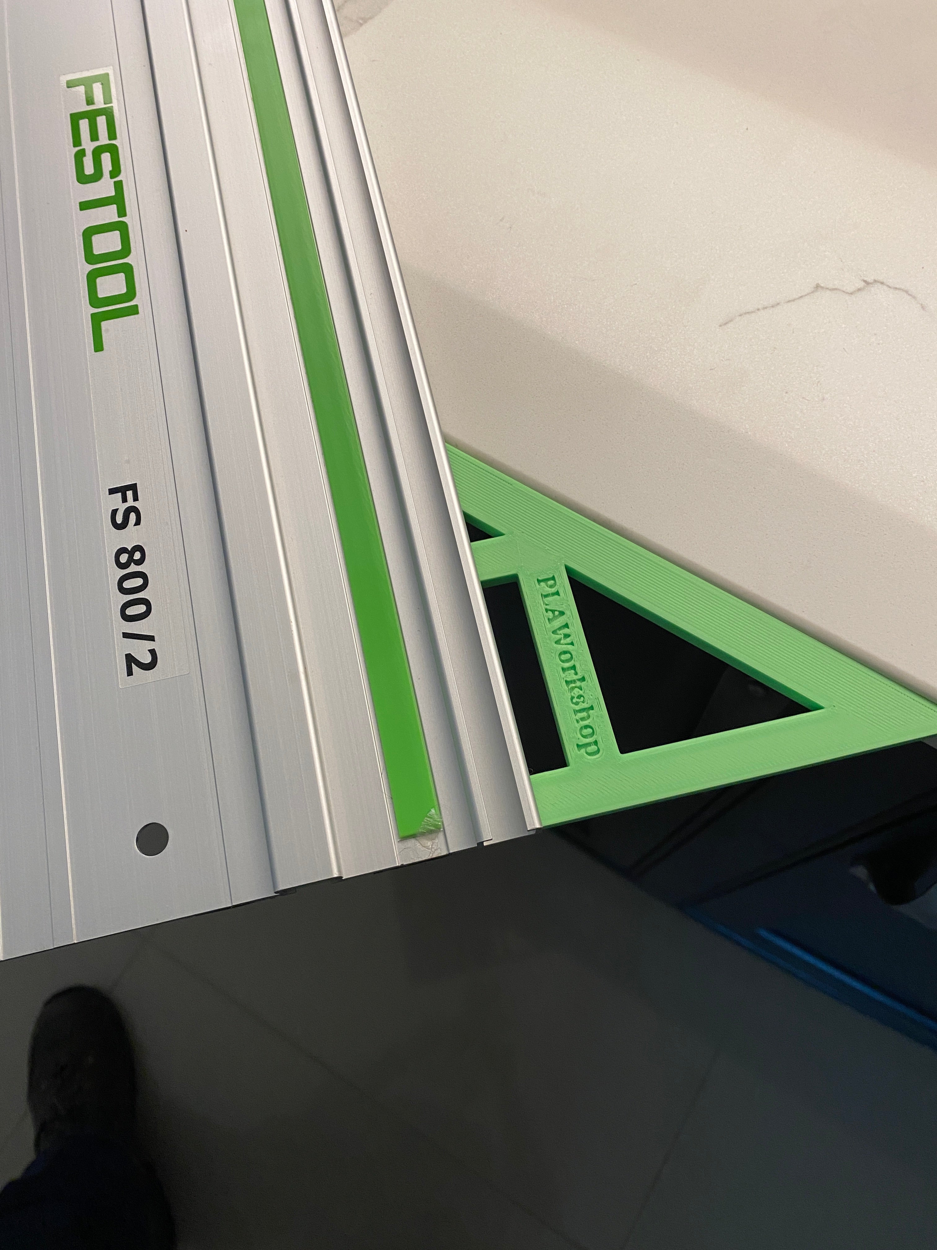 TOOLAX Large Guide Rail Square with 45 & 90 Degree Stops to fit Festool Rail