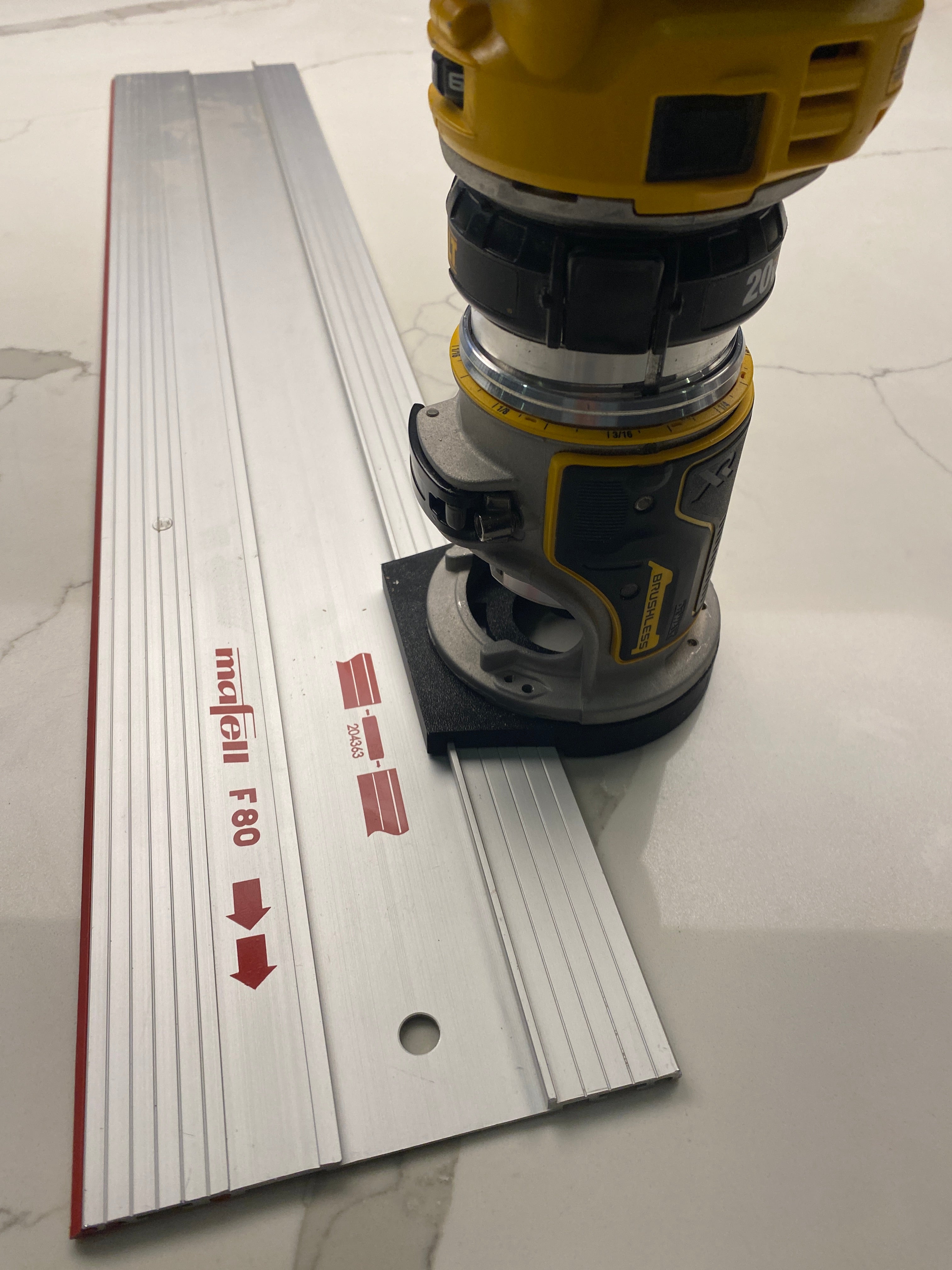 Dewalt Router DCW600 DWP611 Plunge Base Guide Rail Adapter to Mafell B ...