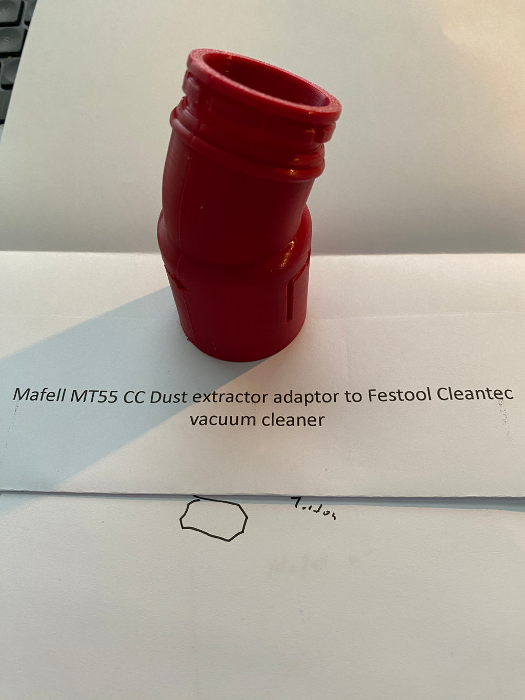Mafell MT55CC Dust Extractor Hose Adaptor to Festool Cleantec Vacuum Cleaner
