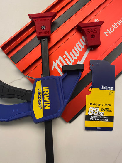 TOOLAX 2-Pack Adaptor for Milwaukee Guide Rail Clamps – Fits Irwin Quick-Grip and Similar Clamps