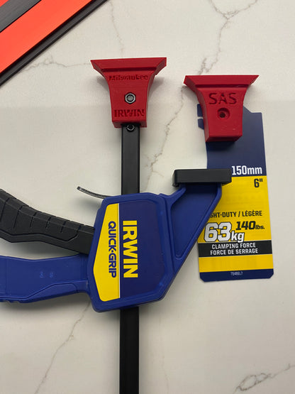 TOOLAX 2-Pack Adaptor for Milwaukee Guide Rail Clamps – Fits Irwin Quick-Grip and Similar Clamps