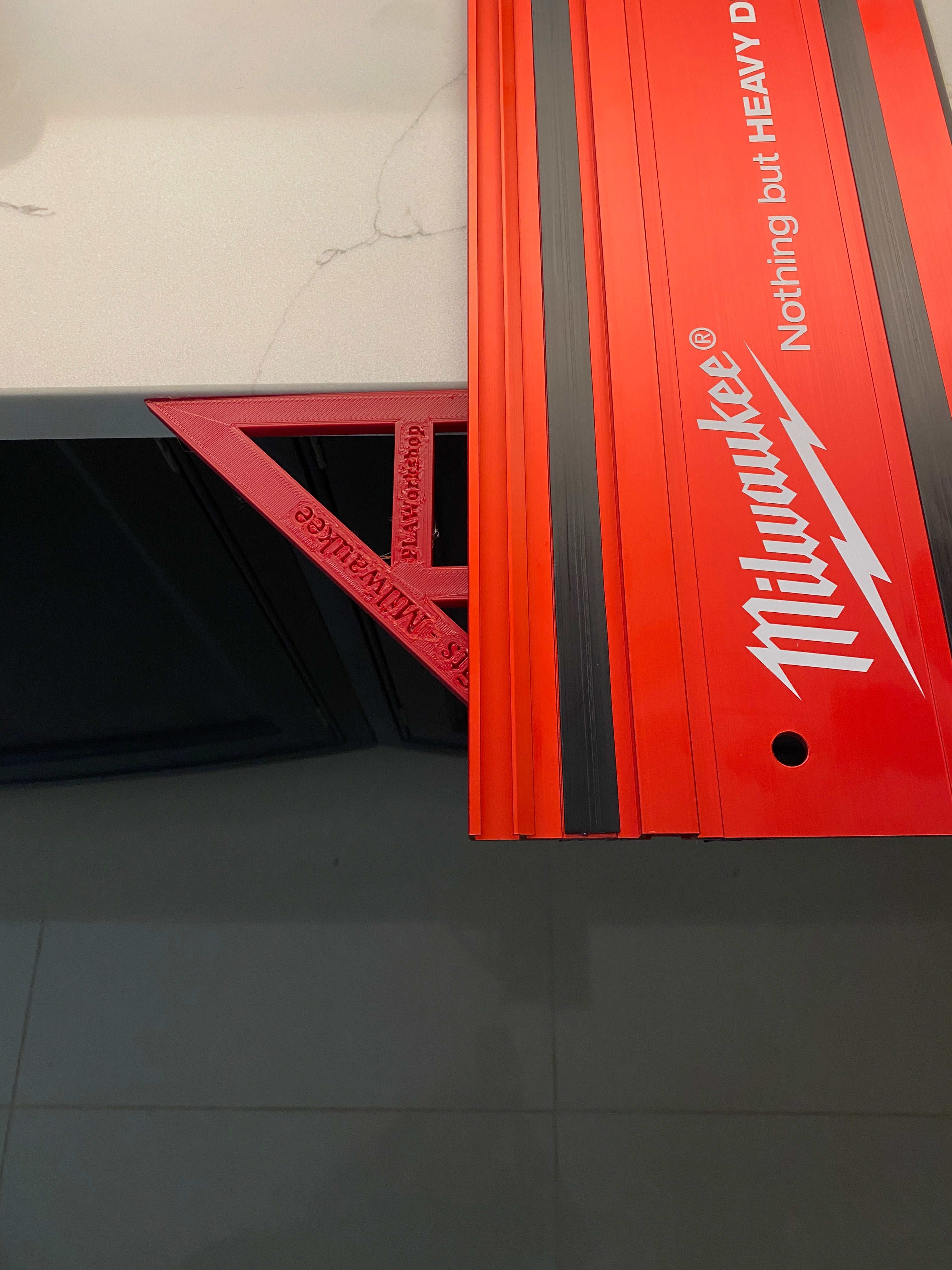 TOOLAX Large Guide Rail Square with 45 & 90 Degree Stops to fit Milwaukee Rail