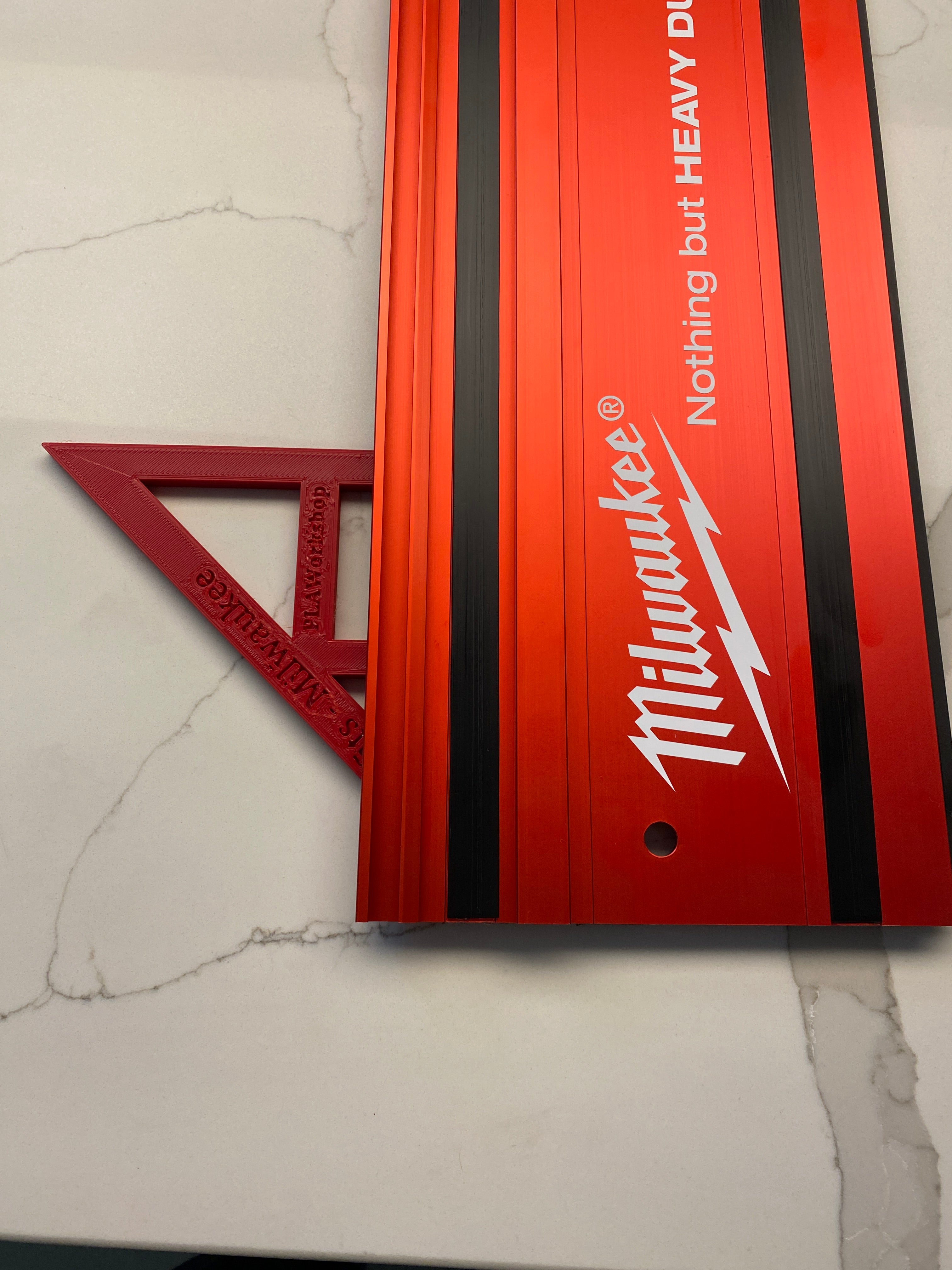 TOOLAX Large Guide Rail Square with 45 & 90 Degree Stops to fit Milwaukee Rail