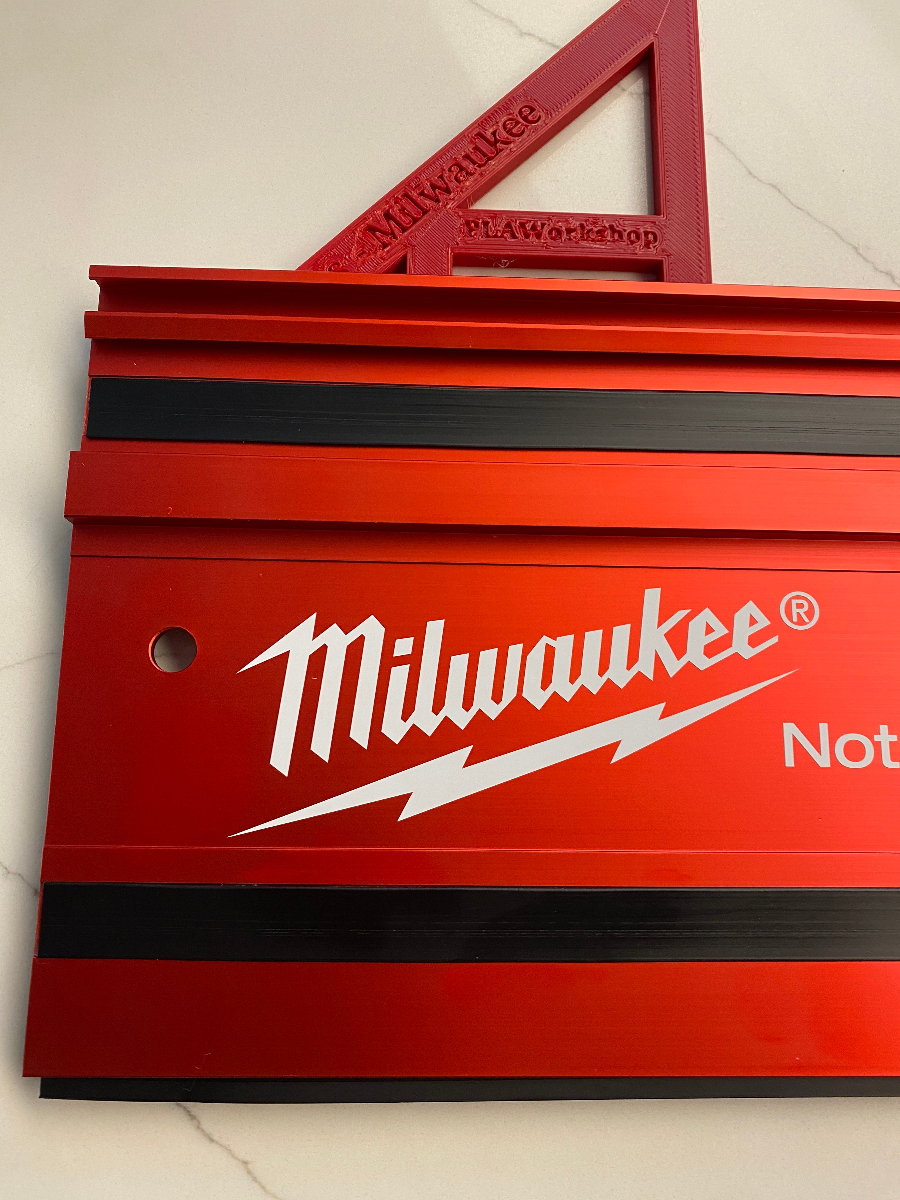 TOOLAX Large Guide Rail Square with 45 & 90 Degree Stops to fit Milwaukee Rail