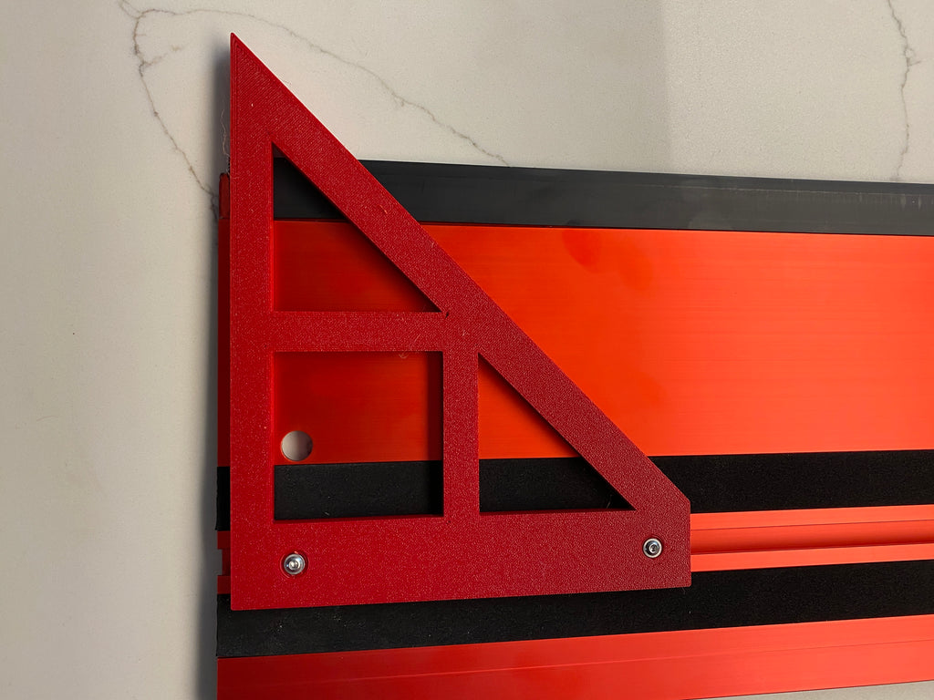 TOOLAX Large Guide Rail Square with 45 & 90 Degree Stops to fit Milwaukee Rail