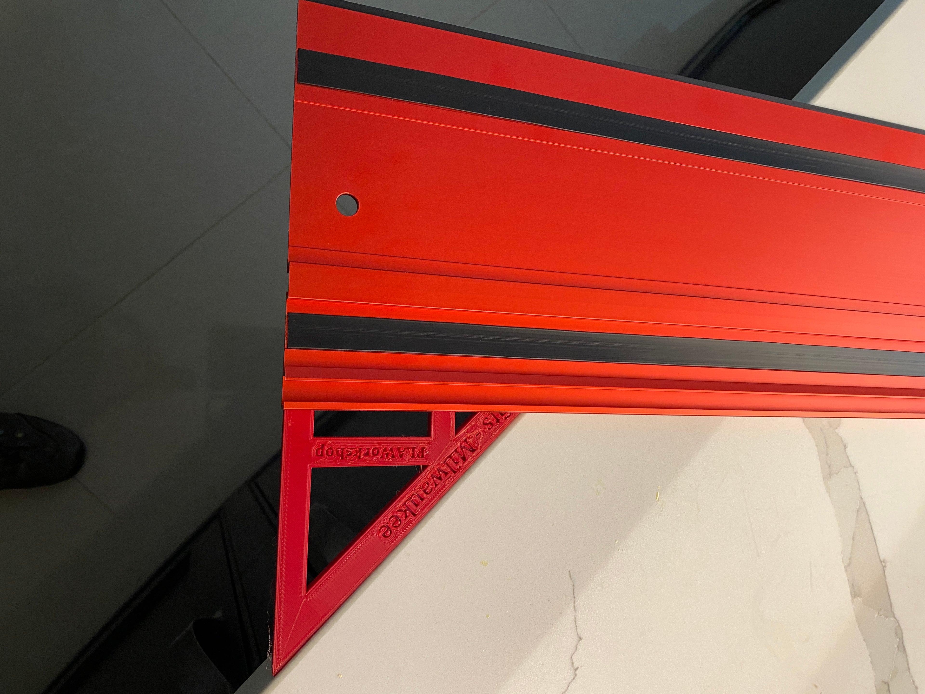 TOOLAX Large Guide Rail Square with 45 & 90 Degree Stops to fit Milwaukee Rail