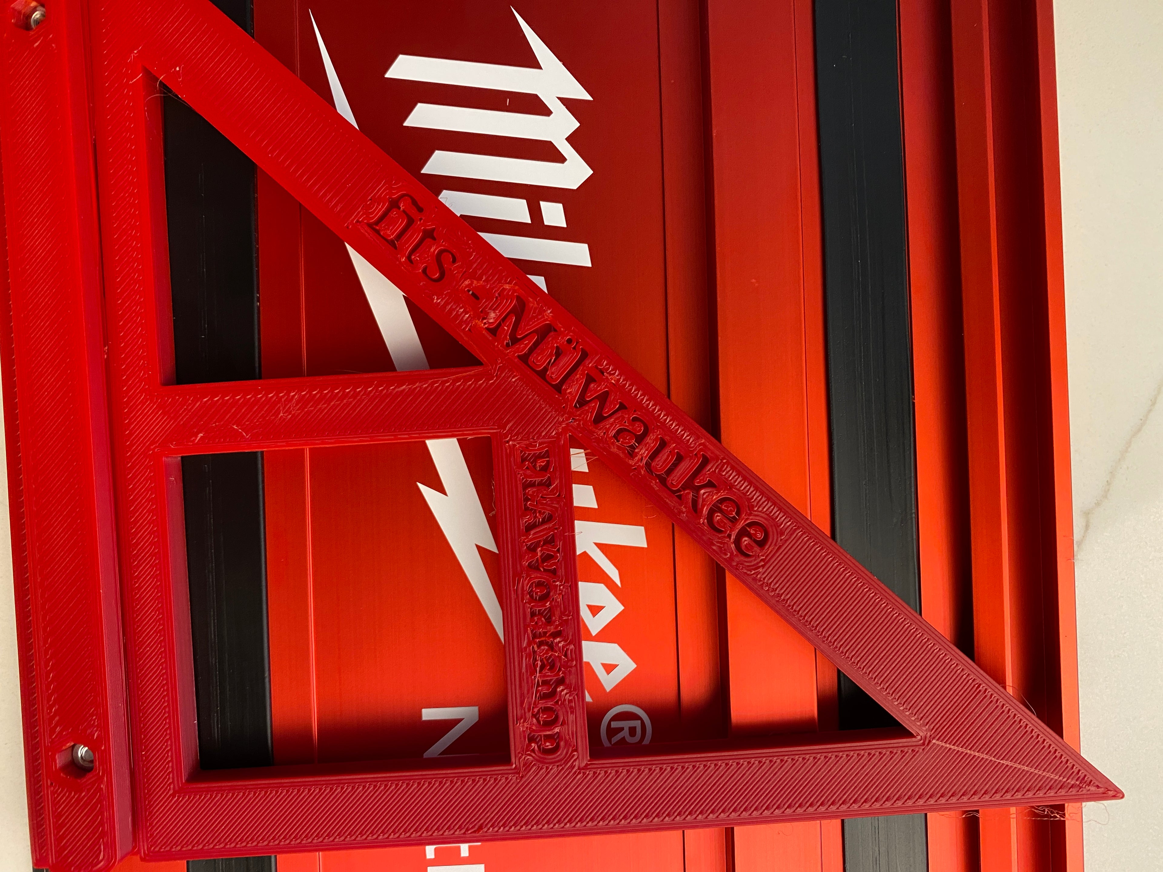 TOOLAX Large Guide Rail Square with 45 & 90 Degree Stops to fit Milwaukee Rail