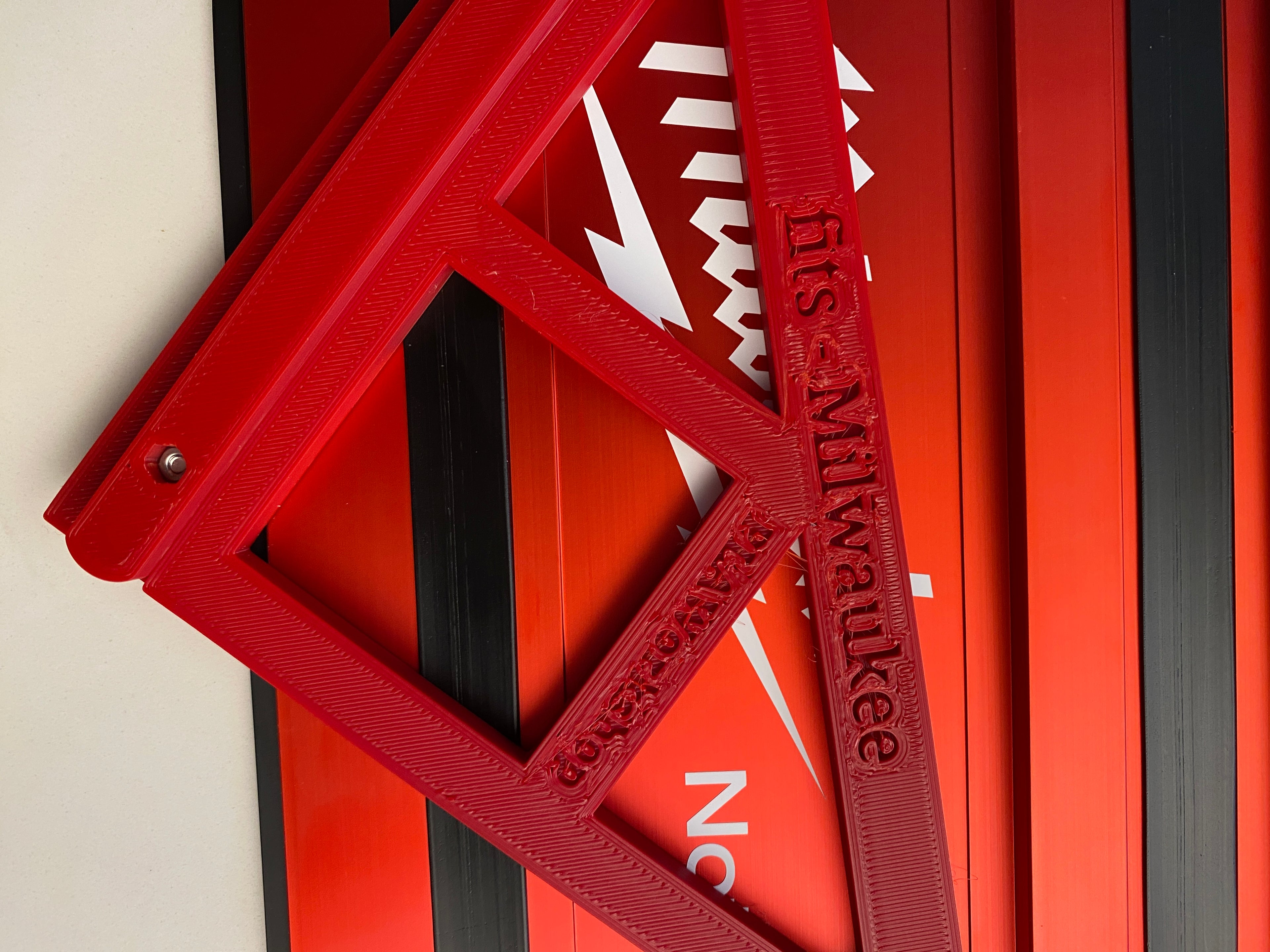 TOOLAX Large Guide Rail Square with 45 & 90 Degree Stops to fit Milwaukee Rail