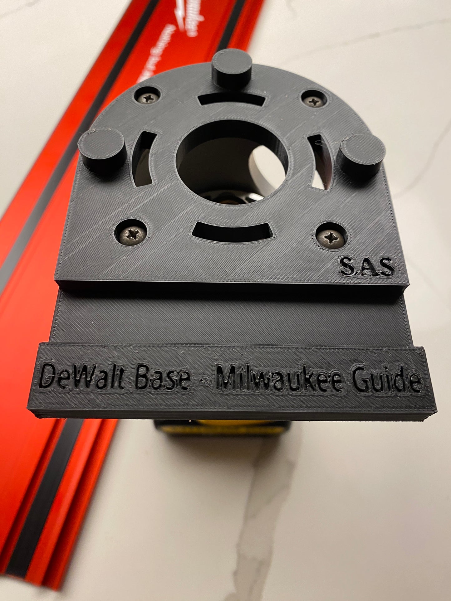 Dewalt DCW600 DWP601 Plunge Base Guide Rail Adaptor to Milwaukee Guide Track