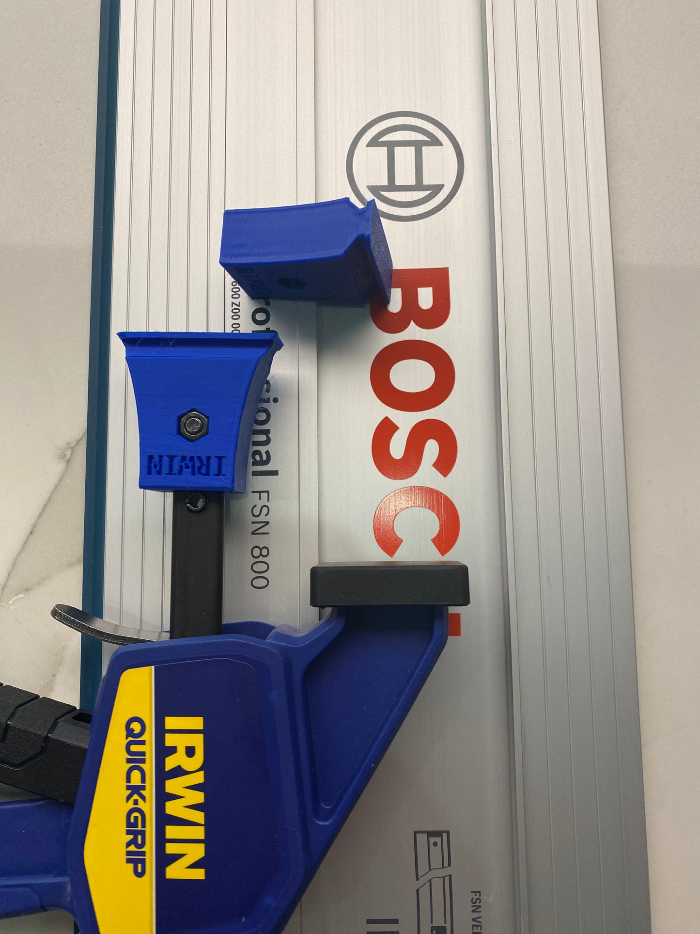 Bosch track Saw guide rail clamp feet (PK 2) - For Irwin Quick Grip