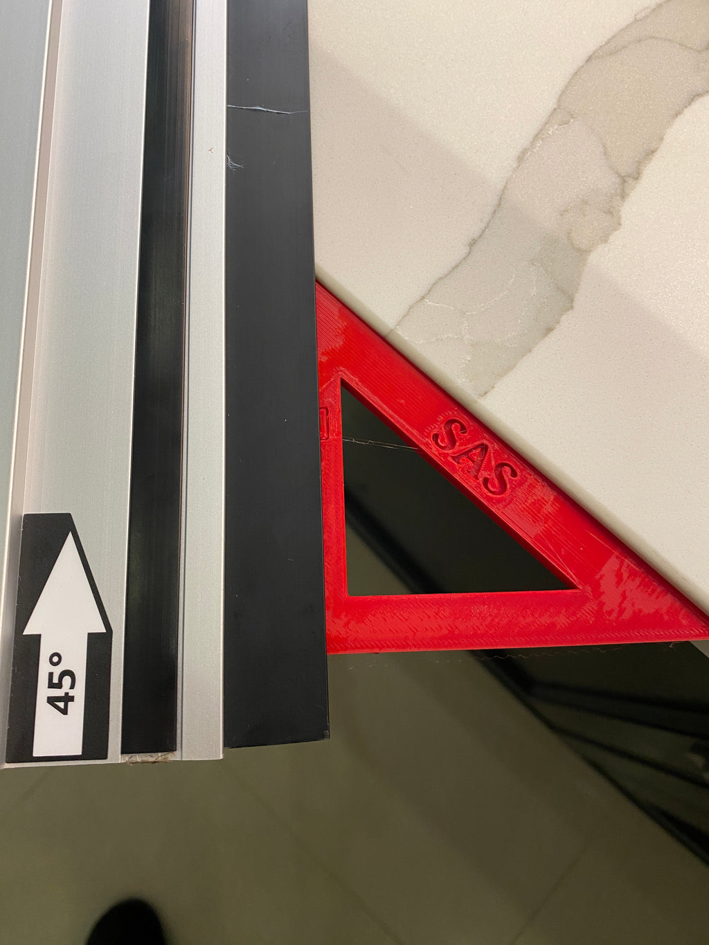 Large Angle Bevel Rail Guide With 45 & 90 Degree Stops To Fit Einhell Rail