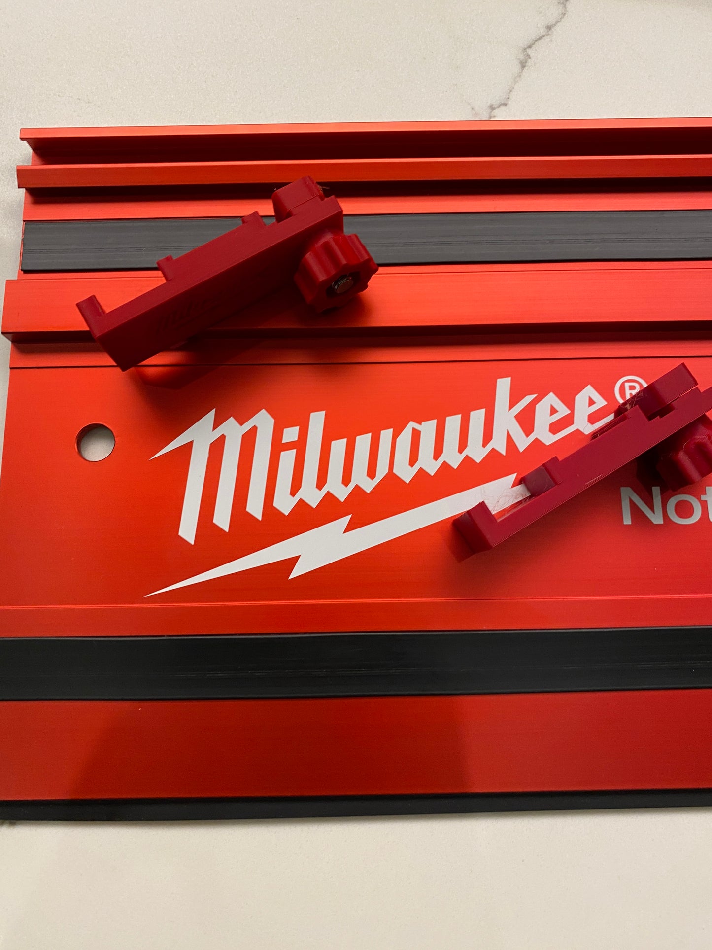 Plunge Stops /Guide Rail Stops / Track Limits / Anti Kickback /  Repetitive Cuts 1 PAIR to fit Milwaukee Guide Rail