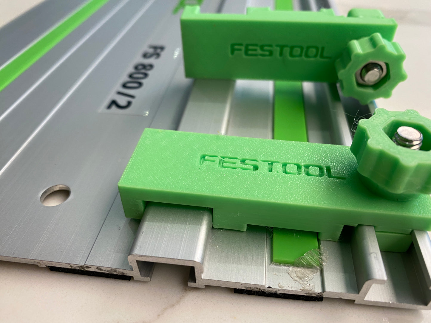 Plunge Stops /Guide Rail Stops / Track Limits / Anti Kickback /  Repetitive Cuts 1 PAIR to fit Festool Guide Rail