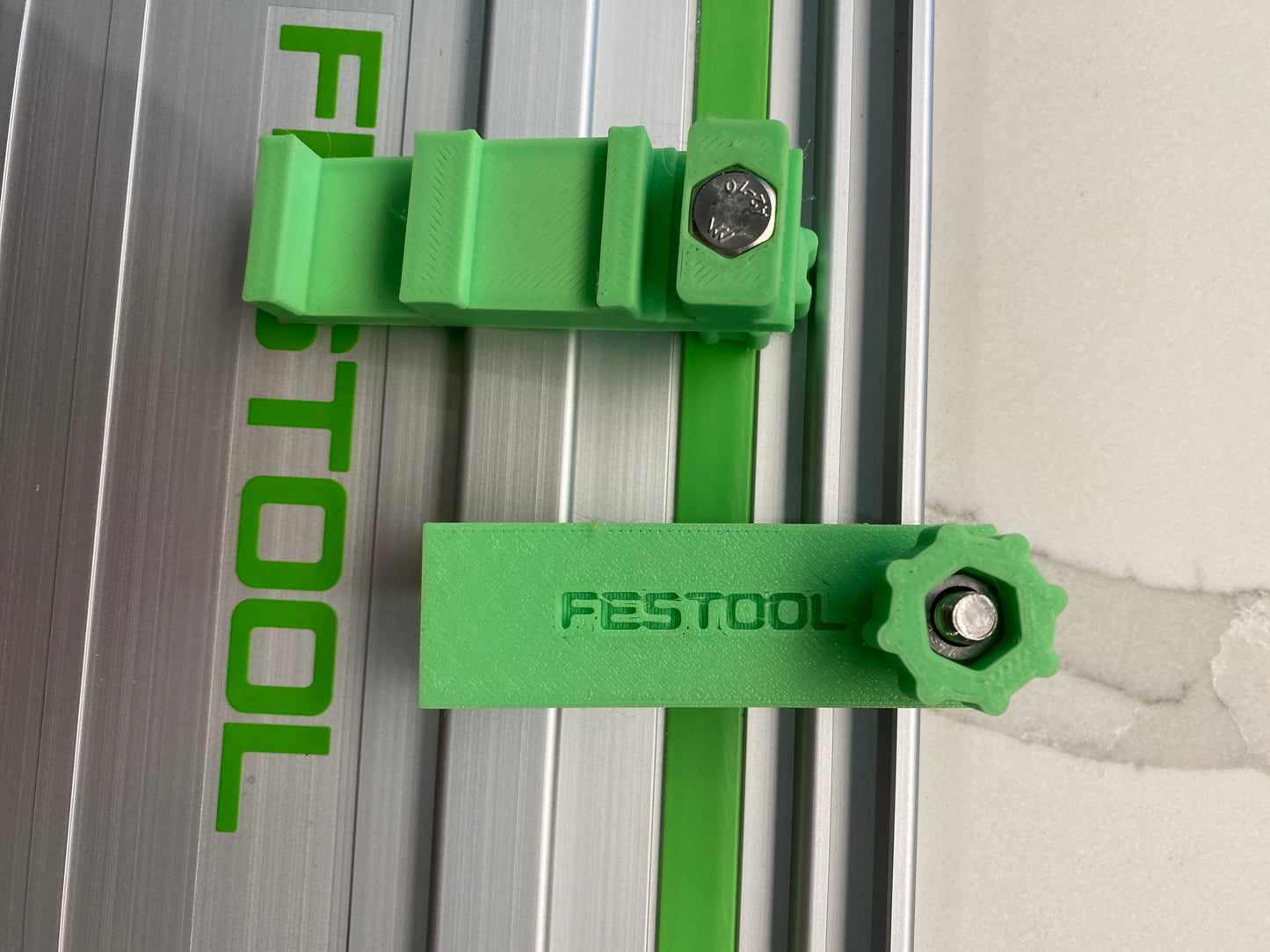 Plunge Stops /Guide Rail Stops / Track Limits / Anti Kickback /  Repetitive Cuts 1 PAIR to fit Festool Guide Rail