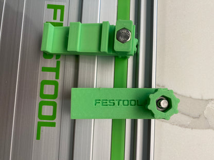 Plunge Stops /Guide Rail Stops / Track Limits / Anti Kickback /  Repetitive Cuts 1 PAIR to fit Festool Guide Rail