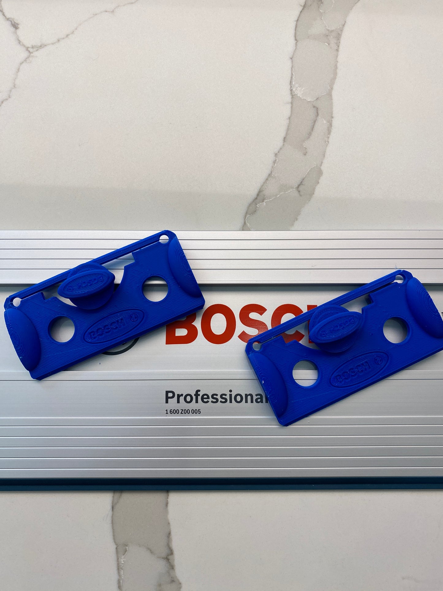 Plunge Stops /Guide Rail Stops / Track Limits / Anti Kickback /  Repetitive Cuts 1 PAIR to fit Bosch Guide Rail