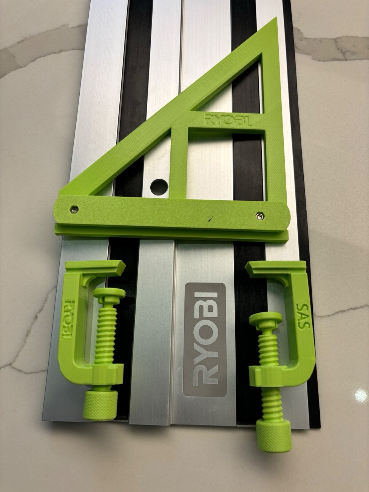 TOOLAX Track Saw Bundle G-Clamp All-In-One + 45&90 Degree Angle Guide Rail Stop