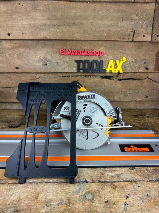 TOOLAX Guide Rail Adapter Base – Cut Perfect 45° & 90° Angles compatible with Dewalt Circular Saws DCS570, DWE575, DCS575, DCS578, DCS573 – Fits Triton Guide Rail