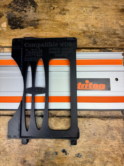 TOOLAX Guide Rail Adapter Base – Cut Perfect 45° & 90° Angles compatible with Dewalt Circular Saws DCS570, DWE575, DCS575, DCS578, DCS573 – Fits Triton Guide Rail