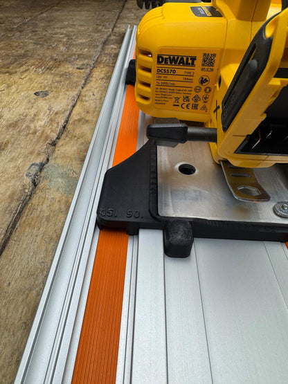 TOOLAX Guide Rail Adapter Base – Cut Perfect 45° & 90° Angles compatible with Dewalt Circular Saws DCS570, DWE575, DCS575, DCS578, DCS573 – Fits Triton Guide Rail