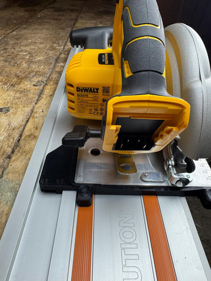 TOOLAX Guide Rail Adapter Base – Cut Perfect 45° & 90° Angles compatible with Dewalt Circular Saws DCS570, DWE575, DCS575, DCS578, DCS573 – Fits Evolution Guide Rail