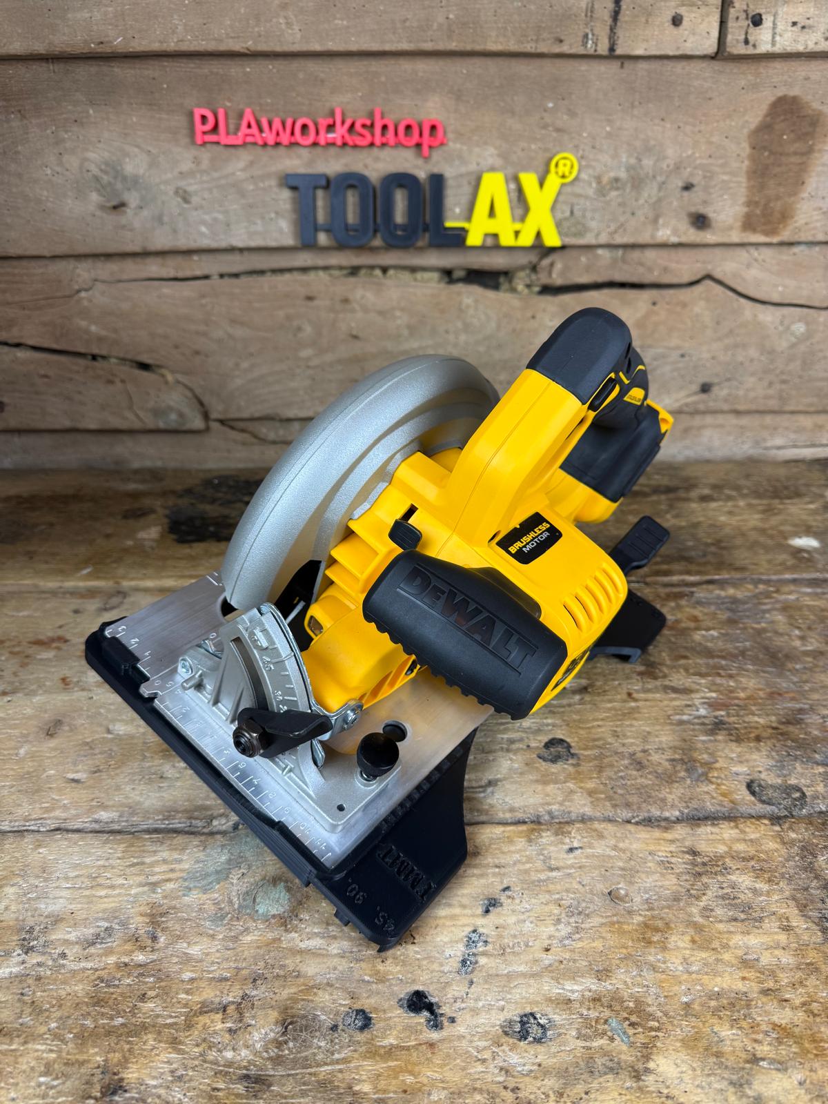 TOOLAX Guide Rail Adapter Base – Cut Perfect 45° & 90° Angles compatible with Dewalt Circular Saws DCS570, DWE575, DCS575, DCS578, DCS573 – Fits Metabo Guide Rail