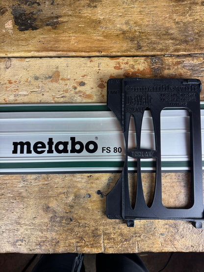 TOOLAX Guide Rail Adapter Base – Cut Perfect 45° & 90° Angles compatible with Dewalt Circular Saws DCS570, DWE575, DCS575, DCS578, DCS573 – Fits Metabo Guide Rail