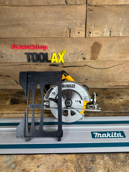 TOOLAX Guide Rail Adapter Base – Cut Perfect 45° & 90° Angles compatible with Dewalt Circular Saws DCS570, DWE575, DCS575, DCS578, DCS573 – Fits Makita Guide Rail