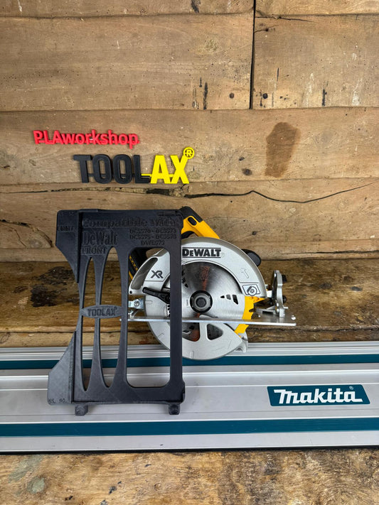 TOOLAX Guide Rail Adapter Base – Cut Perfect 45° & 90° Angles compatible with Dewalt Circular Saws DCS570, DWE575, DCS575, DCS578, DCS573 – Fits Makita Guide Rail