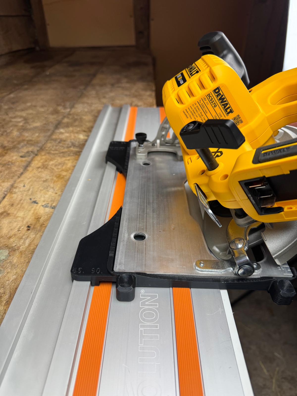 TOOLAX Guide Rail Adapter Base – Cut Perfect 45° & 90° Angles compatible with Dewalt Circular Saws DCS570, DWE575, DCS575, DCS578, DCS573 – Fits Evolution Guide Rail
