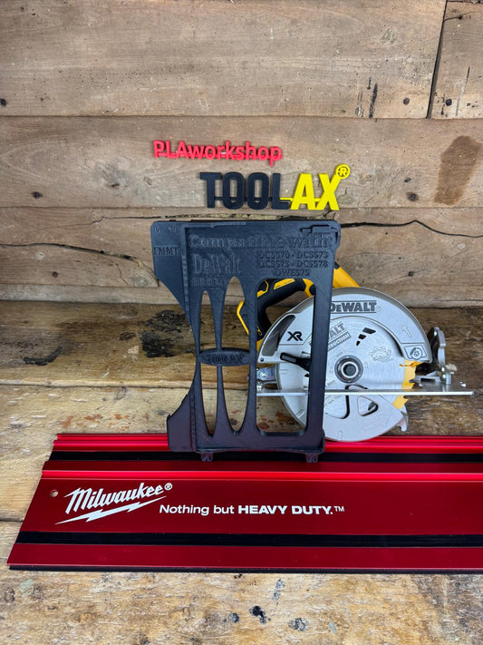TOOLAX Guide Rail Adapter Base – Cut Perfect 45° & 90° Angles compatible with Dewalt Circular Saws DCS570, DWE575, DCS575, DCS578, DCS573 – Fits Milwaukee Guide Rail