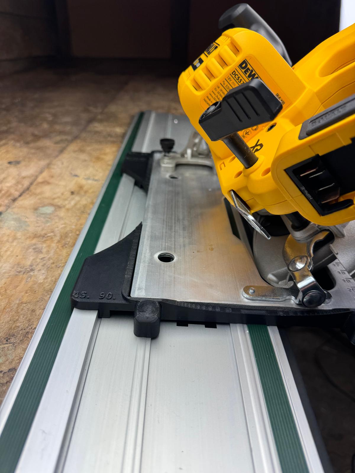 TOOLAX Guide Rail Adapter Base – Cut Perfect 45° & 90° Angles compatible with Dewalt Circular Saws DCS570, DWE575, DCS575, DCS578, DCS573 – Fits Metabo Guide Rail