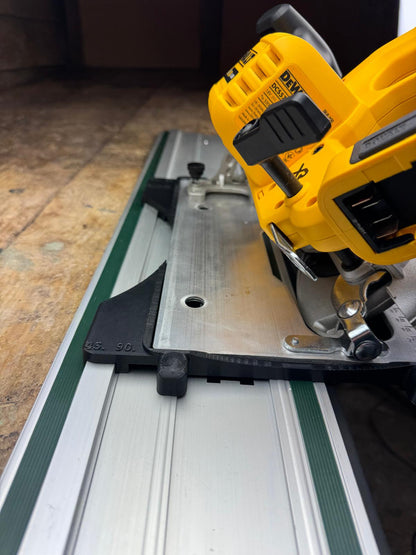 TOOLAX Guide Rail Adapter Base – Cut Perfect 45° & 90° Angles compatible with Dewalt Circular Saws DCS570, DWE575, DCS575, DCS578, DCS573 – Fits Metabo Guide Rail