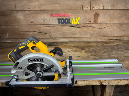 TOOLAX Guide Rail Adapter Base – Cut Perfect 45° & 90° Angles compatible with Dewalt Circular Saws DCS570, DWE575, DCS575, DCS578, DCS573 – Fits Festool Guide Rail