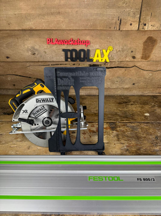 TOOLAX Guide Rail Adapter Base – Cut Perfect 45° & 90° Angles compatible with Dewalt Circular Saws DCS570, DWE575, DCS575, DCS578, DCS573 – Fits Festool Guide Rail