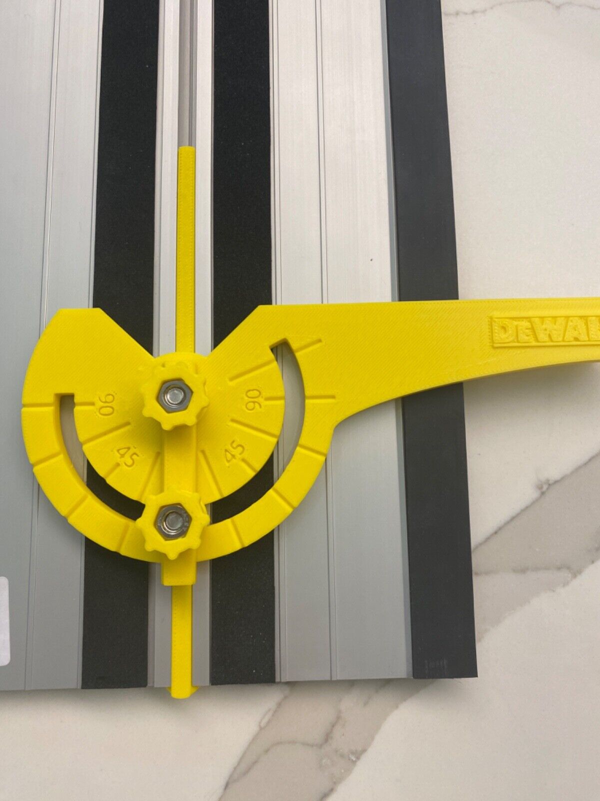 TOOLAX Fully Adjustable Angle Fence Attachment compatible with Dewalt Guide Rail